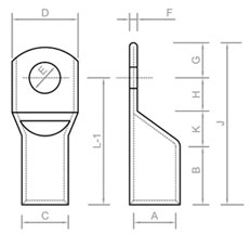 Crimping Type Tinned Copper Lugs Inspection / Without Inspection Hole